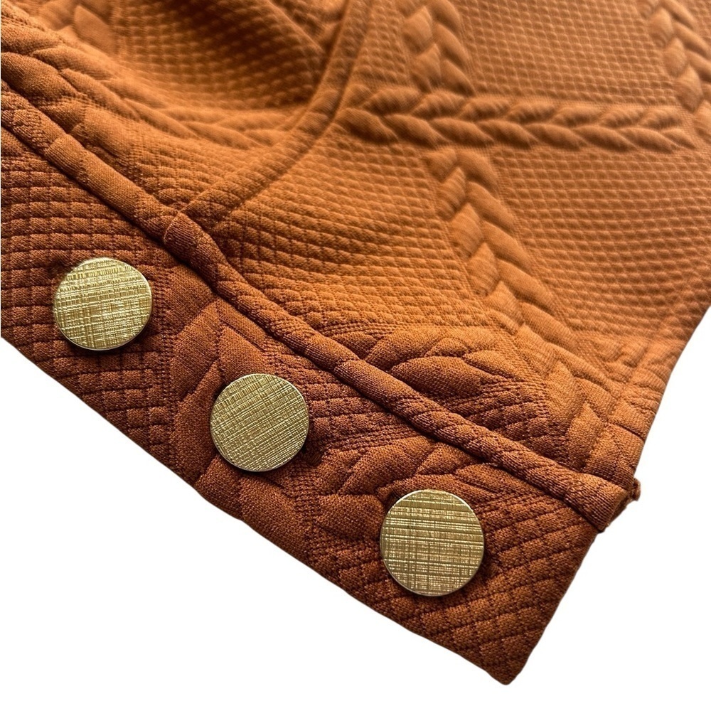 Maeve Anthropologie Button Side Cropped Top Vest Pecan Brown Size XS - Picture 6 of 13